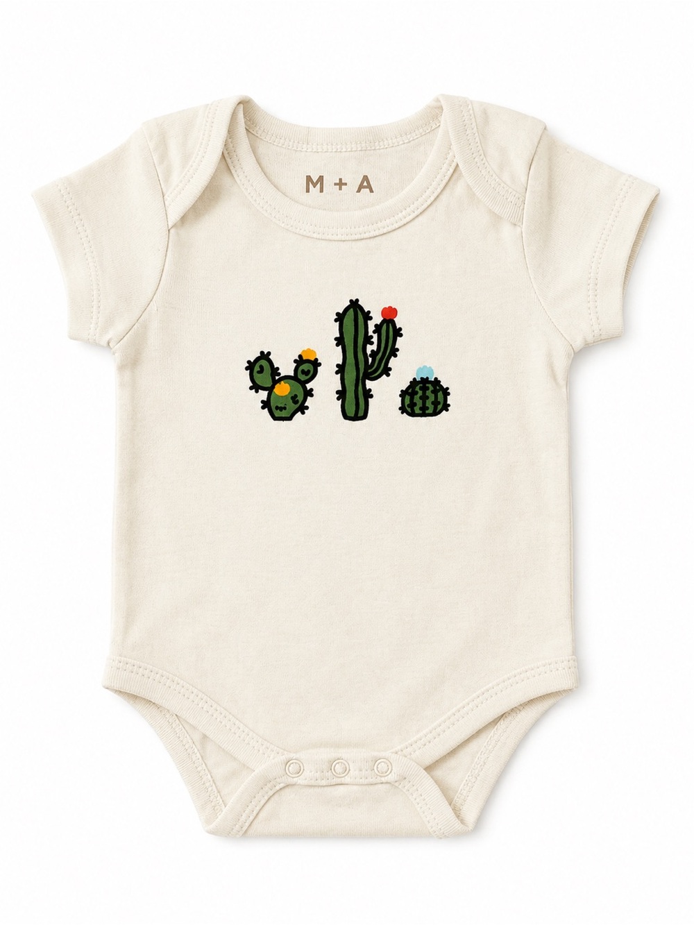 Monica + Andy Cactus Bodysuit Onesie 3-6M Organic Cotton